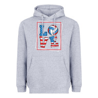 Heather Grey love usa flag volleyball gifts for volleyball fans teen t shirt Heavyweight Hoodie - minhPixels