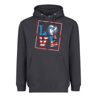 Smoke love usa flag volleyball gifts for volleyball fans teen t shirt Heavyweight Hoodie - minhPixels
