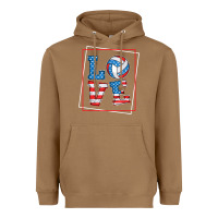 Toasted Coconut love usa flag volleyball gifts for volleyball fans teen t shirt Heavyweight Hoodie - minhPixels