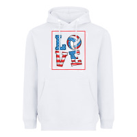 White love usa flag volleyball gifts for volleyball fans teen t shirt Heavyweight Hoodie - minhPixels