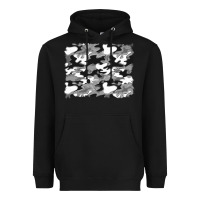 Black black and white camouflage background Heavyweight Hoodie - Artiststas