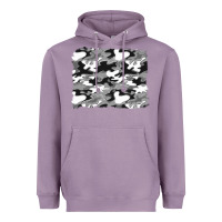 Lavender black and white camouflage background Heavyweight Hoodie - Artiststas