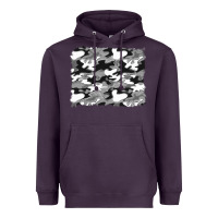 Plum black and white camouflage background Heavyweight Hoodie - Artiststas