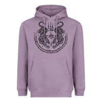 Lavender sak yant thai tattoo twin tiger muay magical thailand gifts t shirt Heavyweight Hoodie - minhPixels