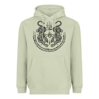 Matcha sak yant thai tattoo twin tiger muay magical thailand gifts t shirt Heavyweight Hoodie - minhPixels