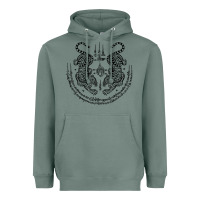 Sage sak yant thai tattoo twin tiger muay magical thailand gifts t shirt Heavyweight Hoodie - minhPixels
