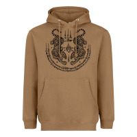 Toasted Coconut sak yant thai tattoo twin tiger muay magical thailand gifts t shirt Heavyweight Hoodie - minhPixels