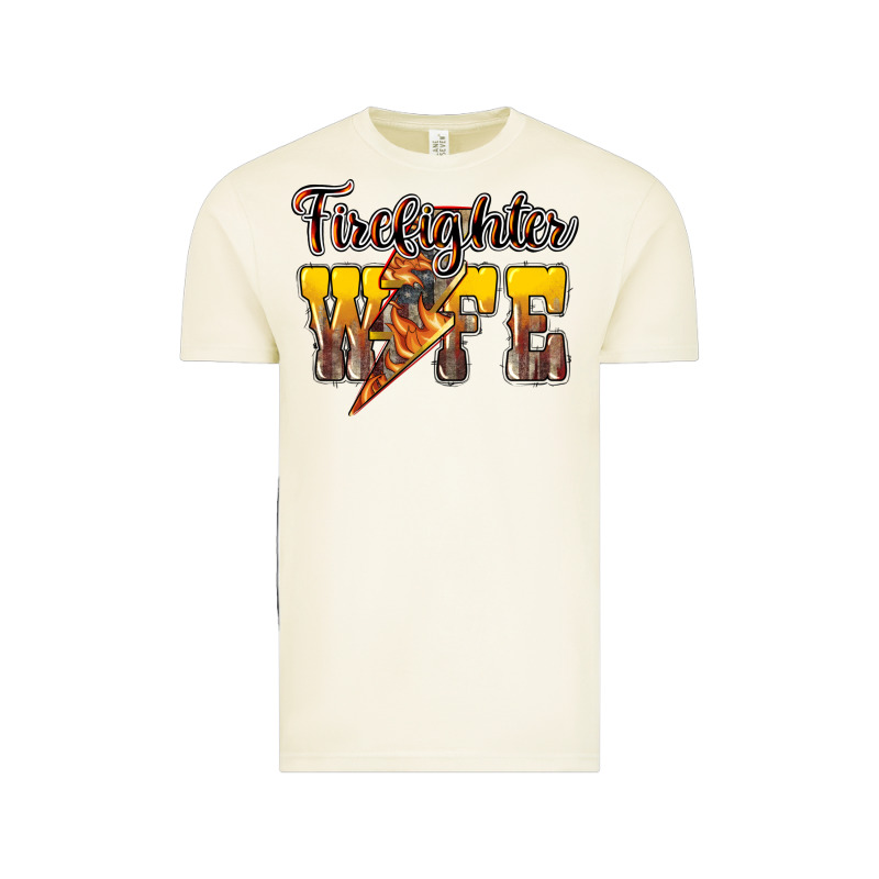 Firefighter Wife Lightning Bolt Vintage Tee by HowdyJamesFarm | Teevron