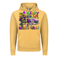 Vintage Mustard happy mardi gras truck Vintage Hoodie - CowGirlArtShop