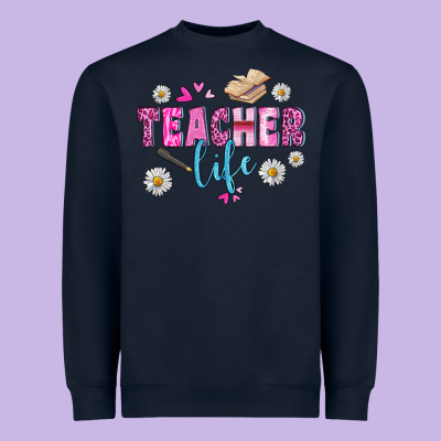 Teacher Life Heavyweight Sweatshirt Designed By Bundleandbundleshop