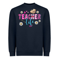 Navy teacher life Heavyweight Sweatshirt - BundleAndBundleShop