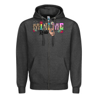 Charcoal Heather my mini me rocks Zipper Hoodie - CowhideDigitalArt