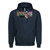 Navy my mini me rocks Zipper Hoodie - CowhideDigitalArt