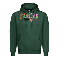 Sports Green my mini me rocks Zipper Hoodie - CowhideDigitalArt
