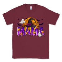 Burgundy Halloween Mama Classic Tee - texasbilliewilder