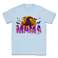 Dusty Blue Halloween Mama Classic Tee - texasbilliewilder