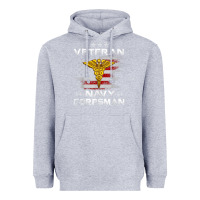 Heather Grey Veteran Navy Corpsman Patriotic 4th of July Gifts Heavyweight Hoodie - minhPixels
