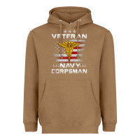 Toasted Coconut Veteran Navy Corpsman Patriotic 4th of July Gifts Heavyweight Hoodie - minhPixels