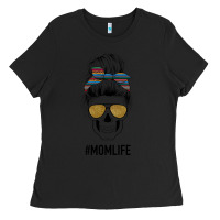Black Western Glitter Aztec Patterned Mom Skull Ladies Tee - Bettercallsaul