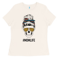 Bone Western Glitter Aztec Patterned Mom Skull Ladies Tee - Bettercallsaul