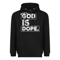 Black God Is Dope Gift for faithful Christians Heavyweight Hoodie - minhPixels