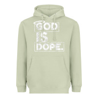 Matcha God Is Dope Gift for faithful Christians Heavyweight Hoodie - minhPixels