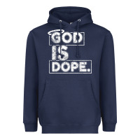 Navy God Is Dope Gift for faithful Christians Heavyweight Hoodie - minhPixels