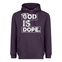 Plum God Is Dope Gift for faithful Christians Heavyweight Hoodie - minhPixels