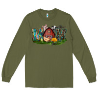 Army Green Barn Mom Mother's Day Long Sleeve Tee - CowGirlArtShop
