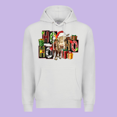 Ho Ho Ho Heifer Premium Hoodie Designed By Fadigitalartstudio