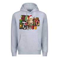 Heather Grey ho ho ho heifer Premium Hoodie - FaDigitalArtStudio