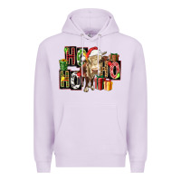 Lilac ho ho ho heifer Premium Hoodie - FaDigitalArtStudio