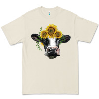 Bone holstein cow with sunflower Premium Tee - BarkalooDesign