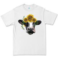 White holstein cow with sunflower Premium Tee - BarkalooDesign