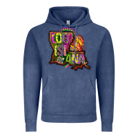 Vintage Denim louisiana map Vintage Hoodie - CowGirlArtShop