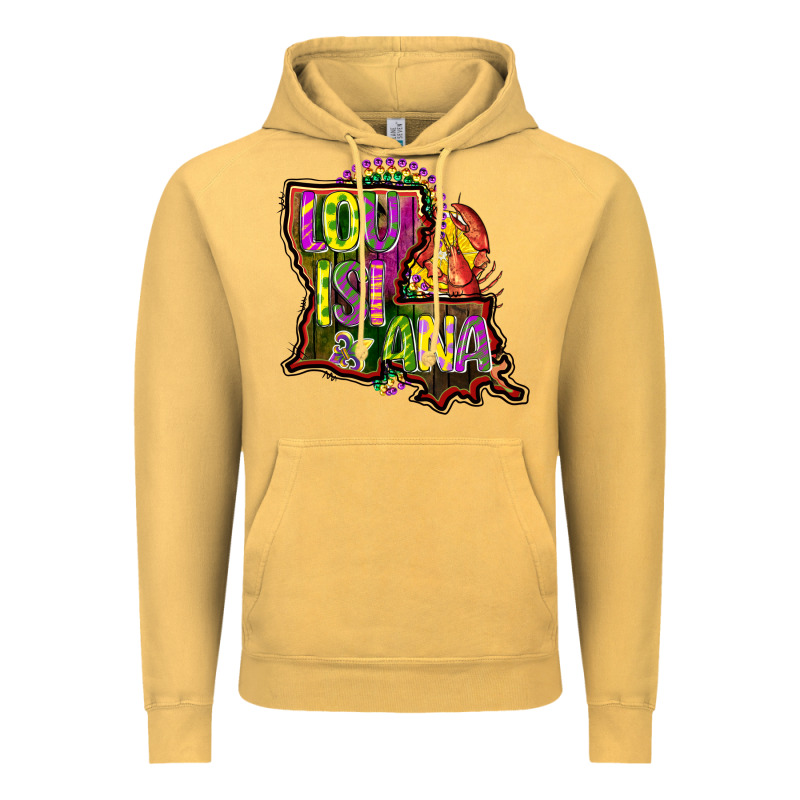 Louisiana Map Vintage Hoodie by CowGirlArtShop | Teevron