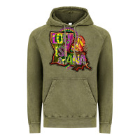 Vintage Olive louisiana map Vintage Hoodie - CowGirlArtShop