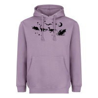 Lavender christmas santa dinosaur sleigh ride t rex funny gift t shirt Heavyweight Hoodie - minhPixels