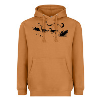 Meerkat christmas santa dinosaur sleigh ride t rex funny gift t shirt Heavyweight Hoodie - minhPixels