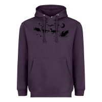 Plum christmas santa dinosaur sleigh ride t rex funny gift t shirt Heavyweight Hoodie - minhPixels