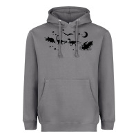 Storm christmas santa dinosaur sleigh ride t rex funny gift t shirt Heavyweight Hoodie - minhPixels