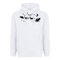 White christmas santa dinosaur sleigh ride t rex funny gift t shirt Heavyweight Hoodie - minhPixels