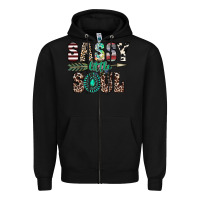 Black sassy little soul Zipper Hoodie - CowhideDigitalArt