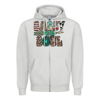 Dove Grey sassy little soul Zipper Hoodie - CowhideDigitalArt