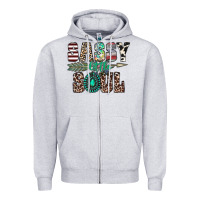 Heather Grey sassy little soul Zipper Hoodie - CowhideDigitalArt