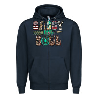 Navy sassy little soul Zipper Hoodie - CowhideDigitalArt