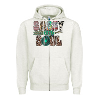 Oatmeal Heather sassy little soul Zipper Hoodie - CowhideDigitalArt
