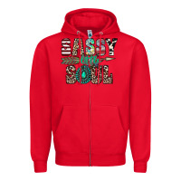 Red sassy little soul Zipper Hoodie - CowhideDigitalArt