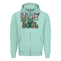 Seafoam sassy little soul Zipper Hoodie - CowhideDigitalArt