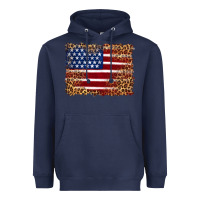 Navy american flag and leopard Heavyweight Hoodie - Artiststas
